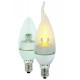 Candelabra‐LED Dimming  3W‐2700K‐Candle Flame ‐ Energy Star (Pack of 6 bulbs)